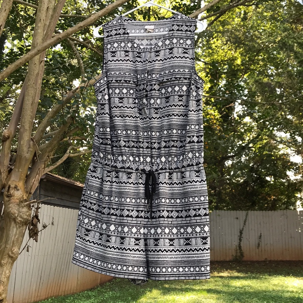 Aztec Geometric Print Romper